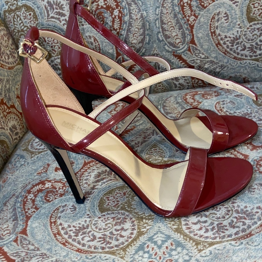 Michael Kors Burgundy Strappy Heels